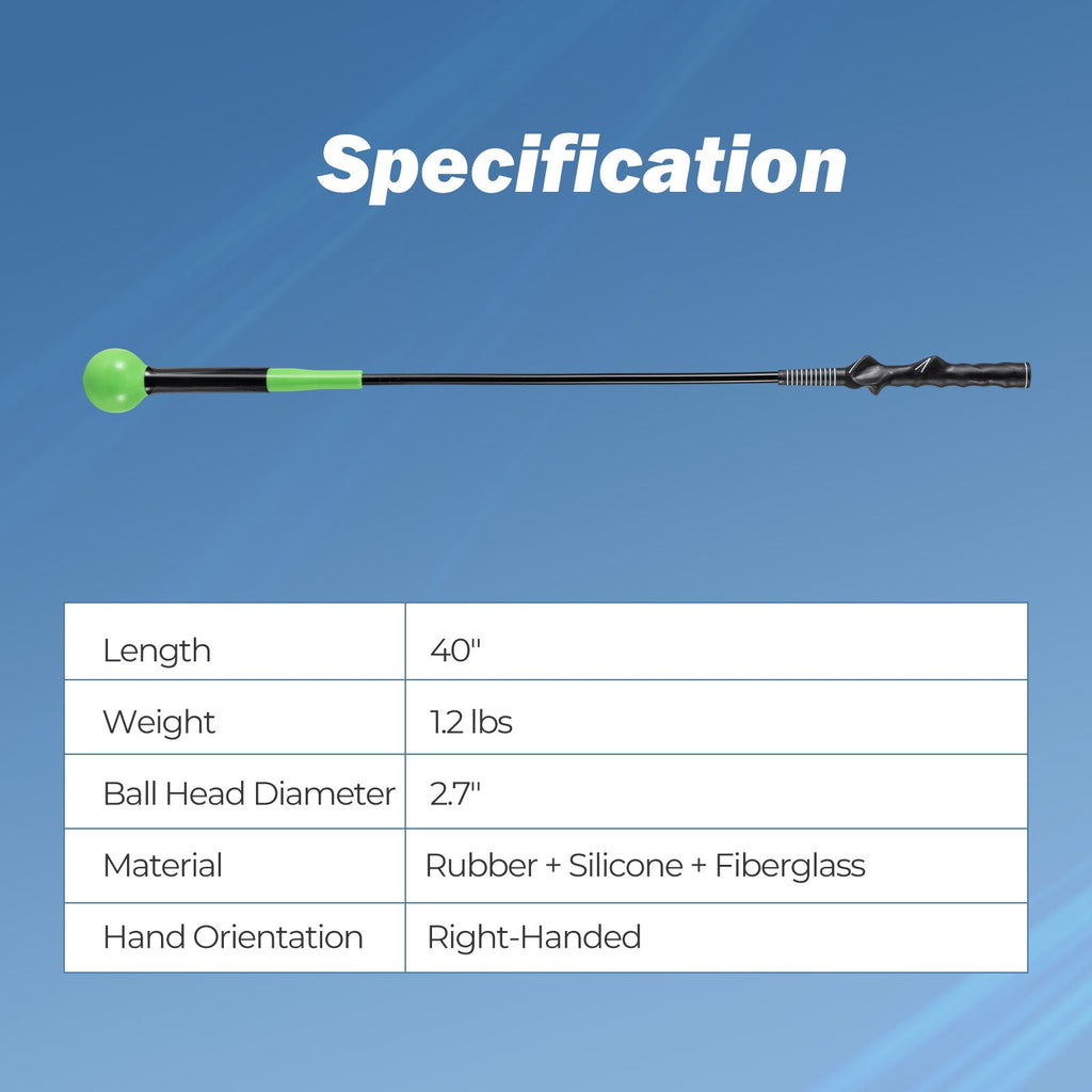 40 Inch Weighted Golf Swing Trainer Aid for Grip Rhythm Balance