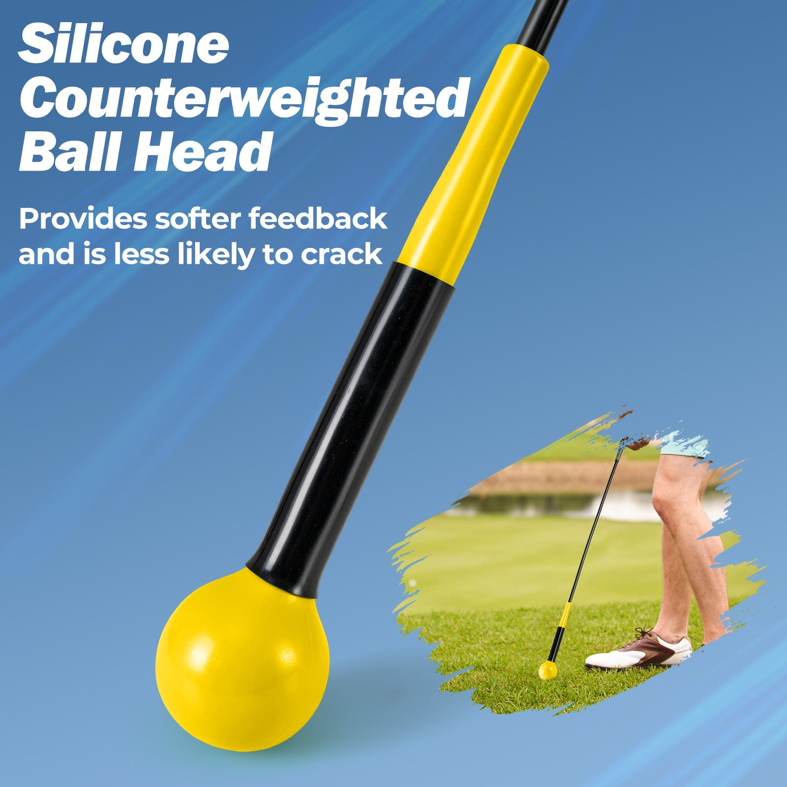 40 Inch Weighted Golf Swing Trainer Aid for Grip Rhythm Balance